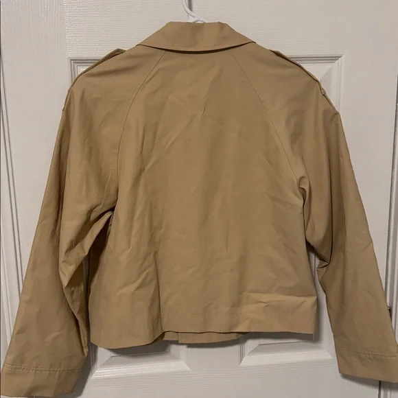 Zara Cropped Trench Coat - Picture 3 of 5